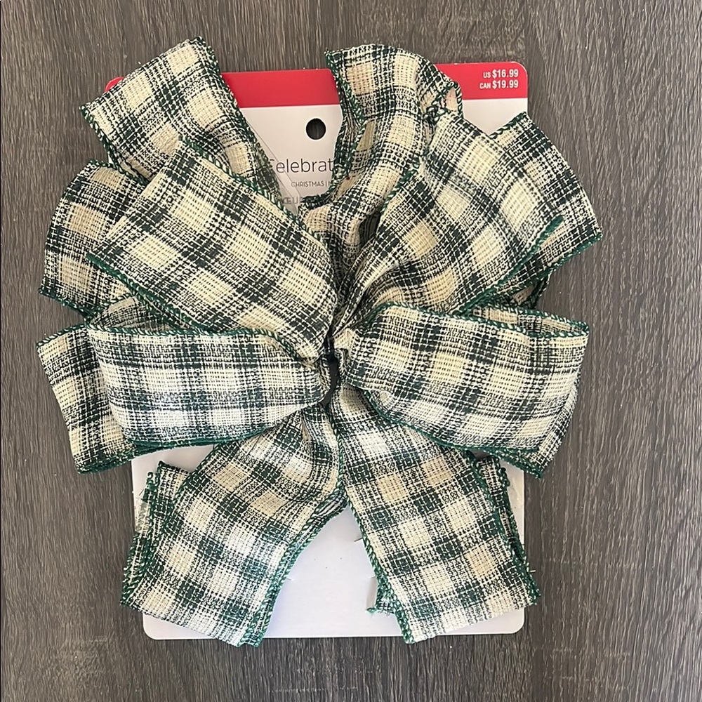 Plaid Ribbon Bow